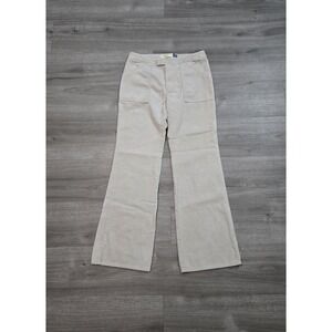 Vintage Y2K Gap Flare Corduroy Pants Women's Size 8 Beige Preppy Hippie